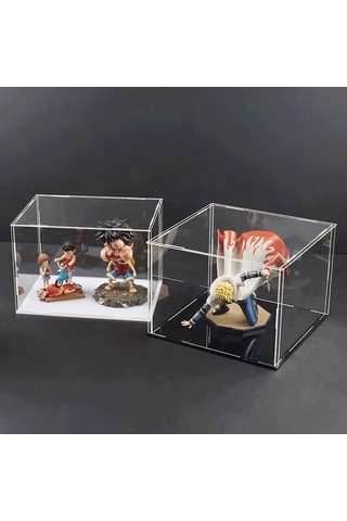 Geeksen Premium Akrilik Gösteri Kutusu - 25x20x35cm - 2mm Kalınlık - Siyah Taban - Dayanıklı Ve Şık Diğer