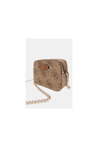 Guess Kadın Izzy 4g Logolu Mini Çapraz Çanta Kahverengi