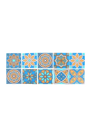 Shineyee 10 Adet Pvc Kendine Yapışkan Siyah Beyaz Mosaik Dekoratif Duvar/floor Sticker - Suya Dayanıklı, Kırıcıya Dayanıklı, 15x15cm - Nordic Geometrik Desen Diğer