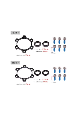 Hombey Arka Çark Hub Adaptörü 142 12 Mm'den 148 12 Mm'ye Alüminyum Alaşımlı Dönüştürücü Distancelik Çok Renkli
