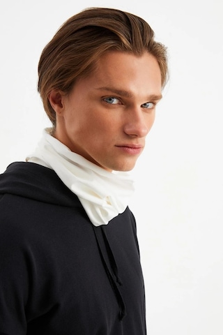 Erkek 4 Fonksiyonlu Koruyucu Pamuklu, Esnek, Terletmez, Bandana, Boyunluk, Maske - Tek Ebat / Beyaz Beyaz