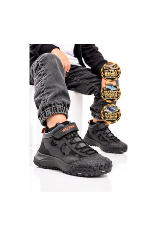 Walkway Füme-turuncu Cırt Bantlı Kauçuk Tabanlı Erkek Çocuk Sneaker Bot Nexo 2280