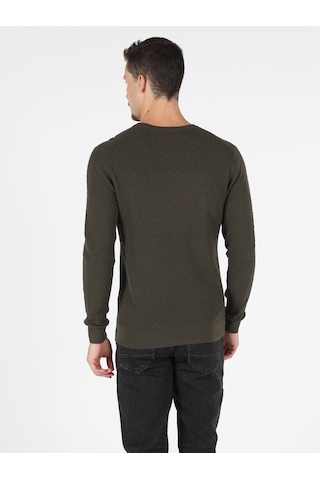 Colin's Slim Fit Bisiklet Yaka Erkek Haki Kazak CL1051605_Q1.V2_KHA