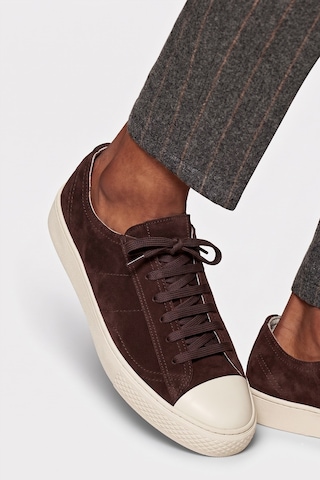 Shoetyle - Hakiki Süet Deri Kahverengi Erkek Sneaker - 666-0386 -1576 Kahve Rengi