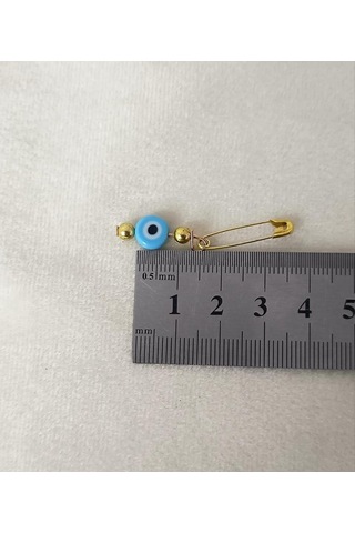 20 Adet 0.8 Mm Yassı Maşallahlık İğneli Cam Karışık Renkli Nazar Boncuğu