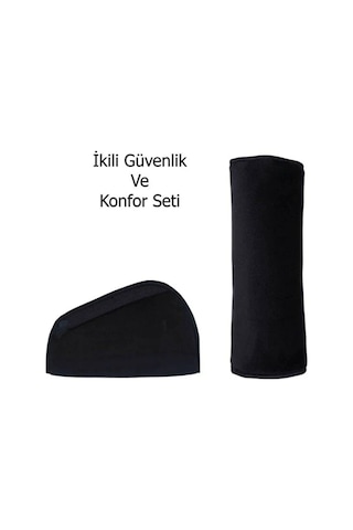 Oto Emniyet Kemeri Yastığı Küçültme Seti Baş Boyun Yastığı Kemer Daraltıcı 2li Set