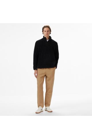 United4 Unıted4 Erkek Siyah Half Zip Sweatshirt Romeo SiYAH