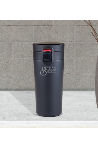 Kişiye Özel 5303 Siyah Çelik Termos Kupa 350Ml