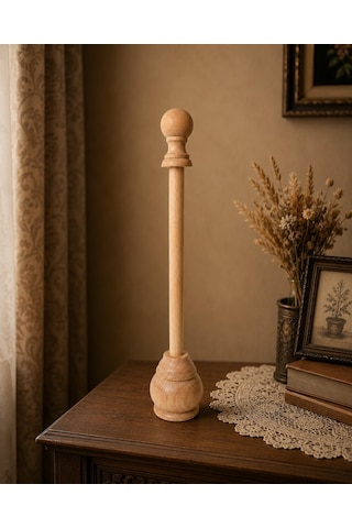 Bali Şemsiyesi Ahşap Ayak 43 Cm Natural Ahşap Rengi Dekoratif Ayak