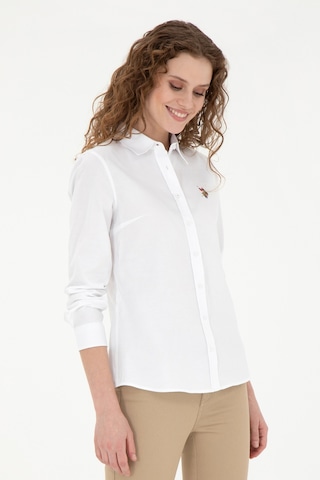 U.s. Polo Assn. Kadın Beyaz Gömlek Basic 50283987-vr013 Beyaz