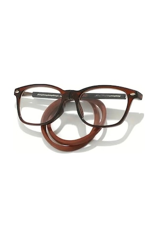 Mıknatıslı Manyetik Boyun Kordonlu Mavi Işık Korumalı Ekran Yakın Okuma Gözlüğü Kahve