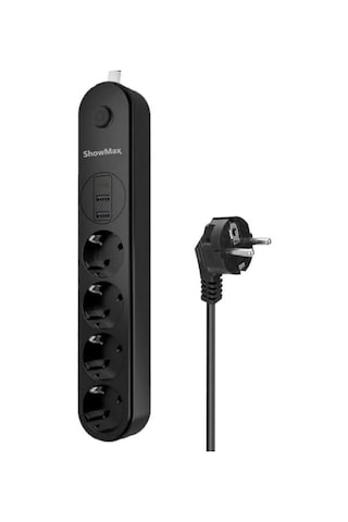 Showmax Serisi Sh-2546 4lü 2m 10a 2500w 2xusb 1xtype-c Termal Akım Korumalı Priz
