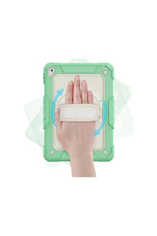 Newface - 582 - iPad Uyumlu 5 Air 9.7 Kılıf Strap New Tablet Kapak - Csmo-tex - - Yeşil