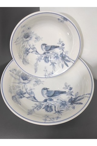 Güral Porselen Kus 6 Kişilik 12 Parça Tabak Set Tabakvekase