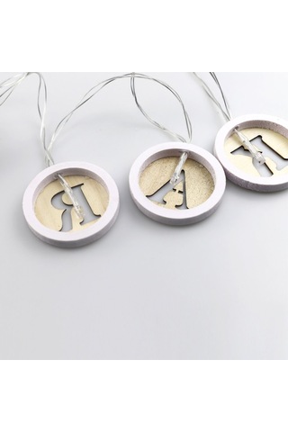 Led Işıklı Ahşap Sarkıt Lamba Dd