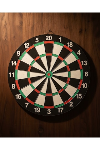 Hmngoakkllby 15 İnç Dart Tahtası Seti Dayanıklı Yapı 4 Metal Dart Oku Akllhmng