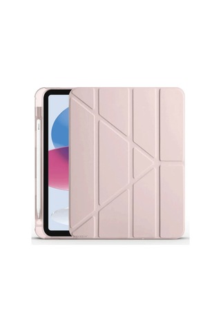 Apple Uyumlu iPad 2025 10.9 10.nesil A16 Kılıf Kalemlikli Mars Tablet Kılıfı - Rose Gold Diğer