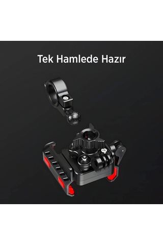 Ceylan Adam Gidon Bağlantılı 360 Derece Ayarlanabilir 3.5 -7.2 Uyumlu Motosiklet Bisiklet Telefon