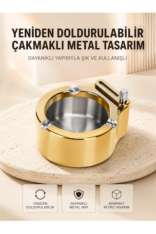 Bay Duman Ve Koku Giderici Hava Temizleyici Küllük 2 Katmanlı Filtreli Najmaddin