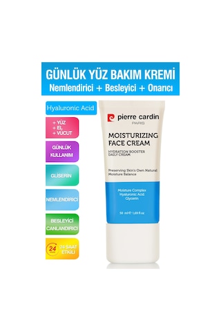 Pierre Cardin Nemlendirici ve Canlandırıcı Günlük Cilt Bakım Kremi 50 ML