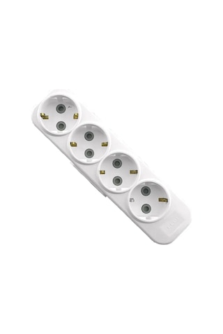 Elbi Myra 4'lü Klemensli Çocuk Korumalı Topraklı Grup Priz 0