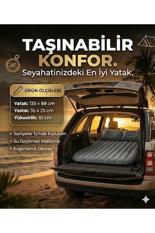Araç İçi Kamera Araç İçi Şişme Yatak Araba Ve Kamp Yatağı Çanta Elektrikli Pompa Tamir Kiti Ve Yastıklı Yatak Seti