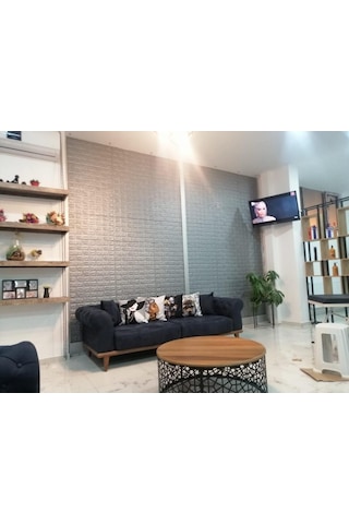 Renkli Duvarlar Nw02 Gri Kendinden Yapışkanlı Esnek Sünger 3D Duvar Kağıdı Paneli