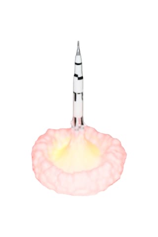 3d Baskı Roket Masa Lambası Komidin Lambası Sıcak Led Beyaz L6165-4 Beyaz