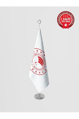 Tarım Ve Orman Bakanlığı Makam Bayrağı - Saçaksız Krom Set 100 x 150 CM