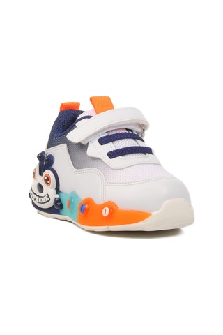 Beyaz Cırtlı Hafifi Unisex Çocuk Spor Ayakkabı 1905 B Beyaz-lacivert Beyaz - Lacivert