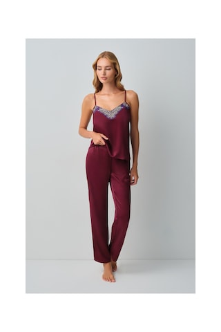 Suwen Harper Atlet Pantolon Pijama Takımı Wsh10510300020 Bordo