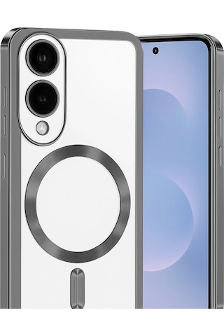 Newface Samsung Galaxy Uyumlu S25 Edge Kross Magneticsafe Kapak - Semeglbl - 47 Titan Gri