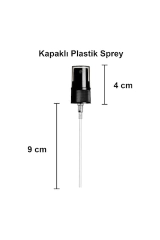 Afracam Amber 50 Ml Kapaklı Sprey Dezentektan Cam Şişe 30 Adet Siyah
