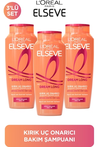 ELSEVE 3'lü L'Oreal Paris Elseve Dream Long Kırık Uç Onarıcı Bakım Şampuanı 400 ml