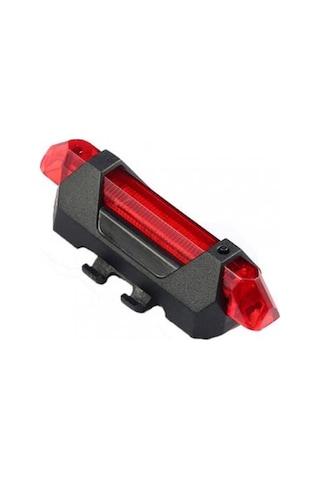 Bisiklet Işığı Led Stop Arka Ikaz Işık Lamba Usb Şarjlı 4 Mod Kırmızı Işıklı Siyah