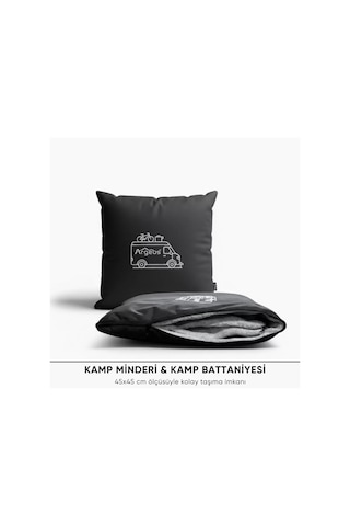 Kamp Minderi & Katlanabilir Polar Kamp Battaniyesi - Argeus - Siyah Altın