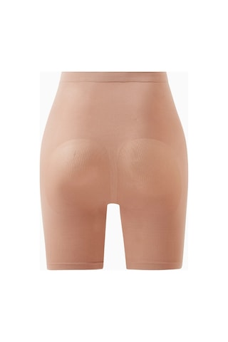 Skims Seamless Sculpt Mid - Thigh Shorts, Yüksek Bel Şekillendirici Şort Koyu Bej