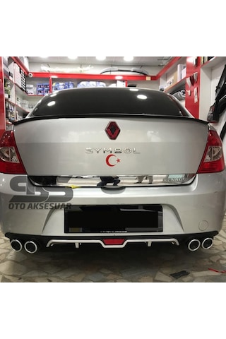 Renault Symbol Difüzör Arka Tampon Eki 4 Egzoz Çıkışlı Gri