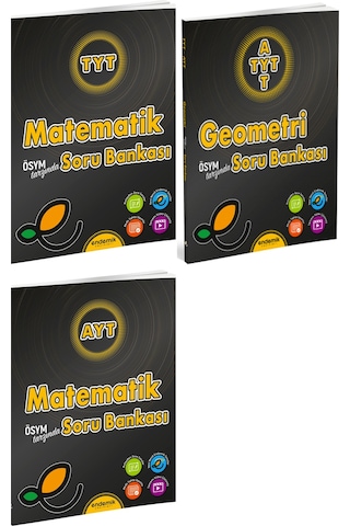 Endemik 2025 Tyt Ayt Matematik + Geometri Soru Kitabı Seti 3 Kitap