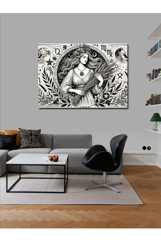 Kanvas Tablo Burçlar Ve Astroloji Çizimi