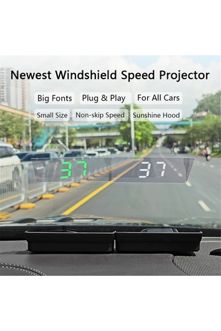 Jeehugo Araç Gps Hud Yüksek Keskinlikli Hız Gösterici Km/h, Usb İle Kolay Kurulum, Gündüz/gece Görünürlüğü, Tüm Araçlar İçin