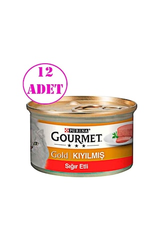Gourmet Gold Kıyılmış Sığır Etli Kedi Konservesi 85 Gr 12 Ad