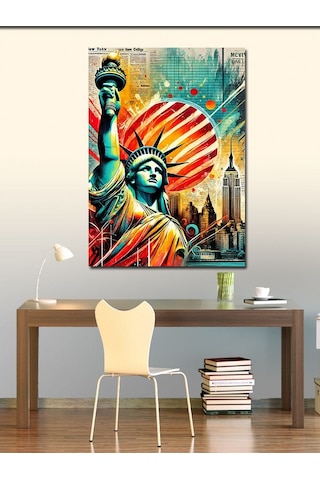 Kanvas Tablo Özgürlük Heykeli Ve Sanat 50cmx70cm