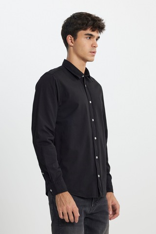 Lee Regular Fit Normal Kesim %100 Pamuk Siyah Gömlek LL37BM001 Siyah