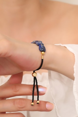 Dünya Doğal Taş Lapis Lazuli Taşı Bileklik Lacivert