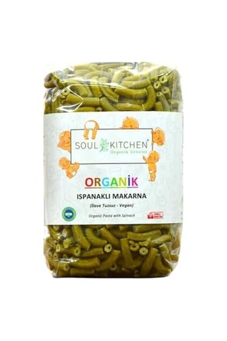 Organik Ispanaklı Makarna 330 Gr İlave Tuzsuz Vegan