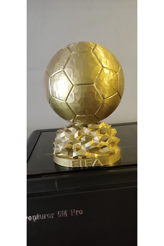 Ballon D Or Altın Top 20 Cm 3d Baskı Dekoratif Kupa Figürü