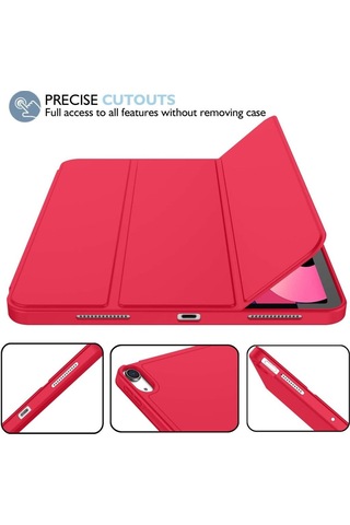 Apple Uyumlu iPad, Air 11inç M2 2024 Kılıf Kalem Bölmeli Smart Case A2902 A2903 A2904