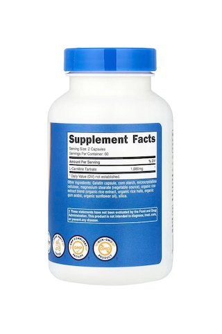 Nutricost Acetyl L-carnitine Tartrate Brain & Cognitive 120 Caps Diğer