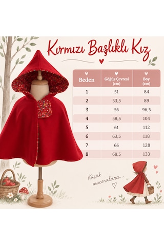 Kırmızı Başlıklı Kız Pelerini
